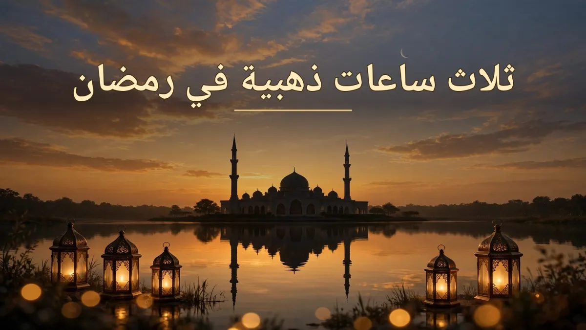 ثلاث ساعات ذهبية في رمضان