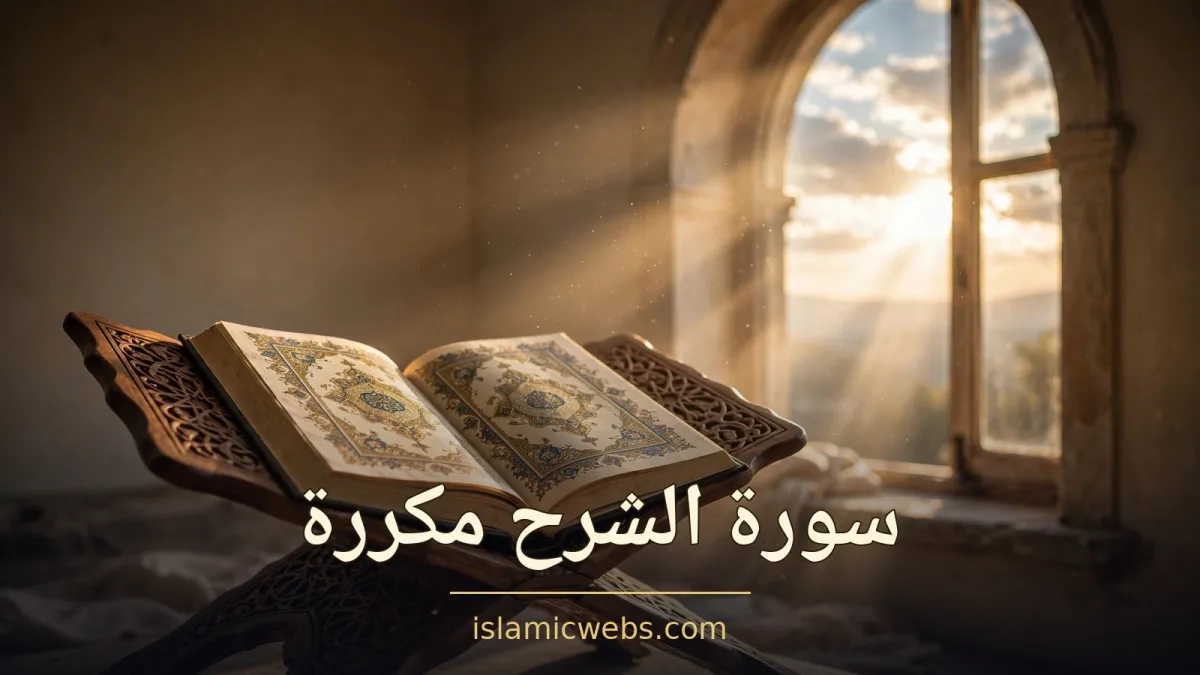 سورة الشرح مكررة بصوت مميز خاشع للتدبر والسكينة